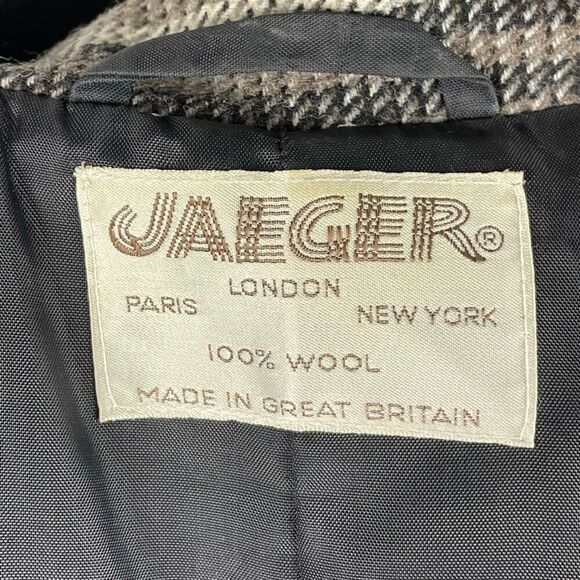 Vintage Jaeger Plaid 100% Wool Double Breasted Sports Coat - Women’s 8 - Picture 6 of 8
